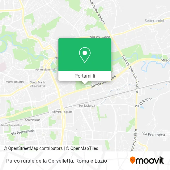 Mappa Parco rurale della Cervelletta