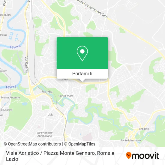 Mappa Viale Adriatico / Piazza Monte Gennaro