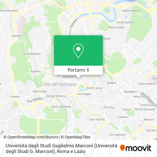 Mappa Università degli Studi Guglielmo Marconi