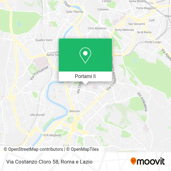 Mappa Via Costanzo Cloro  58
