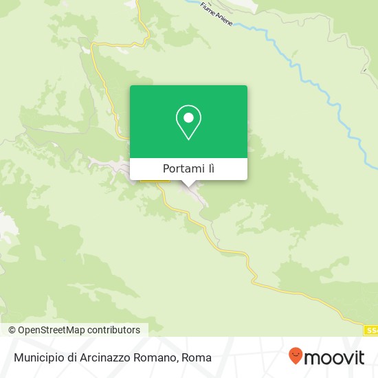 Mappa Municipio di Arcinazzo Romano