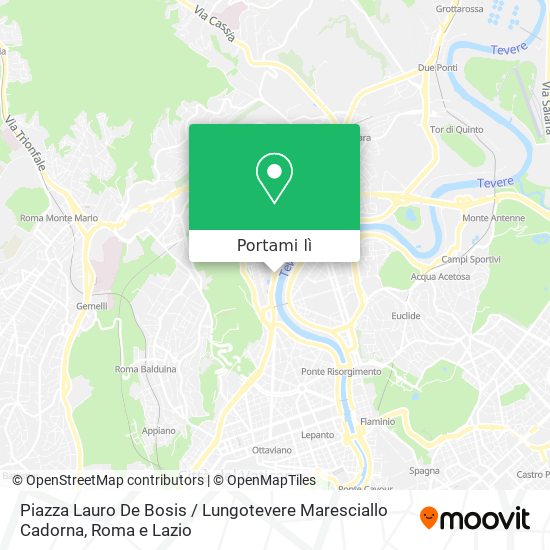 Mappa Piazza Lauro De Bosis / Lungotevere Maresciallo Cadorna