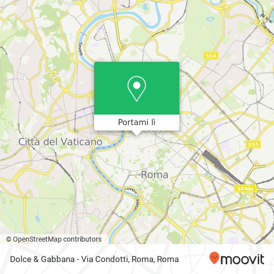 Mappa Dolce & Gabbana - Via Condotti, Roma
