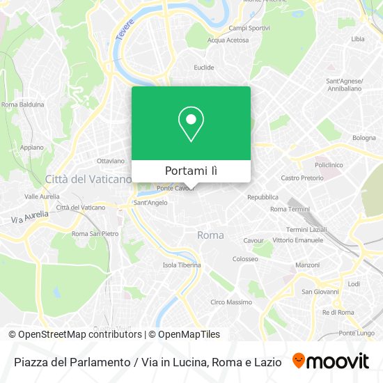Mappa Piazza del Parlamento / Via in Lucina