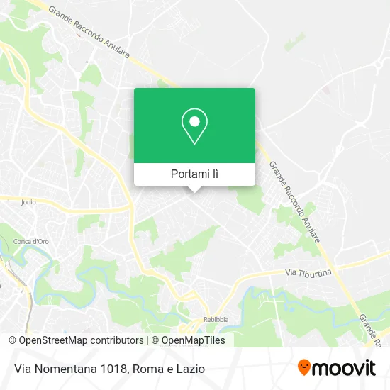 Mappa Via Nomentana  1018