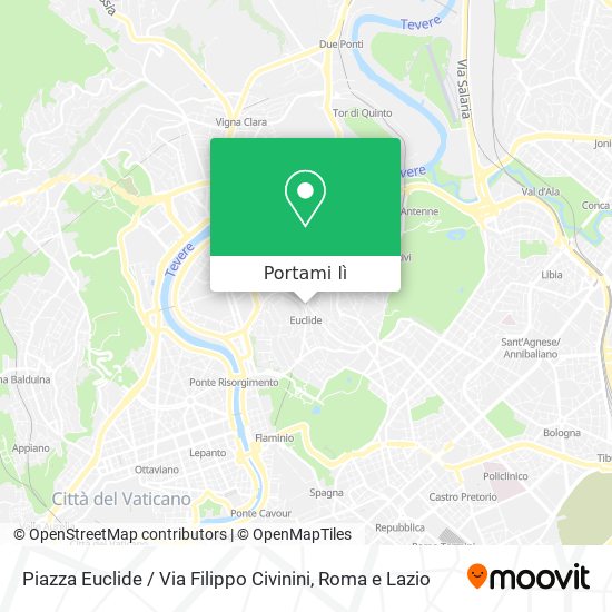 Mappa Piazza Euclide / Via Filippo Civinini