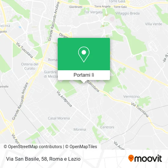 Mappa Via San Basile, 58