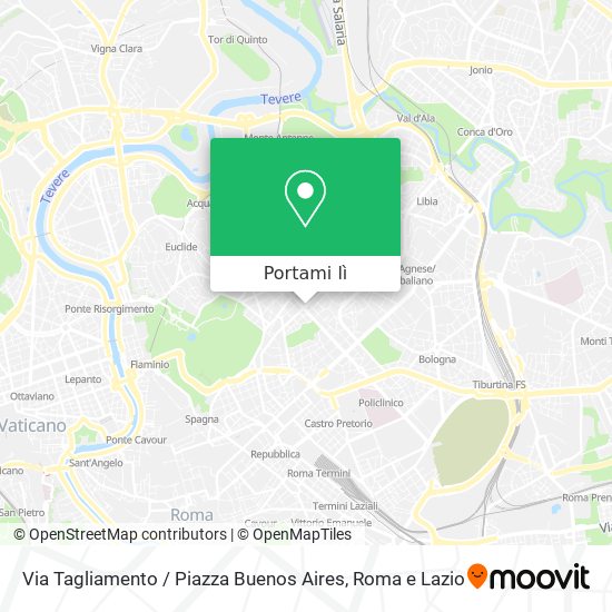 Mappa Via Tagliamento / Piazza Buenos Aires