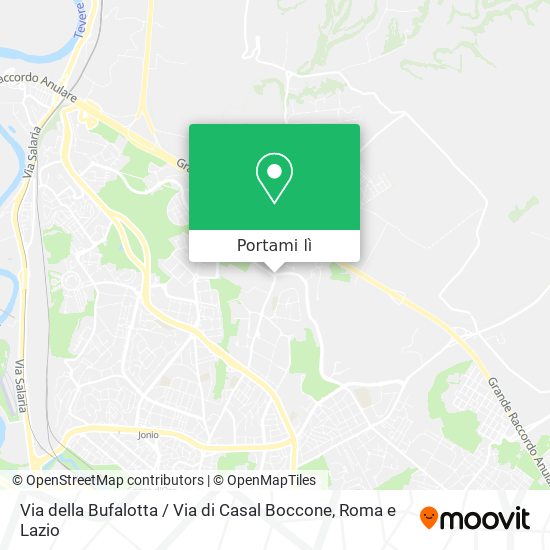 Mappa Via della Bufalotta / Via di Casal Boccone