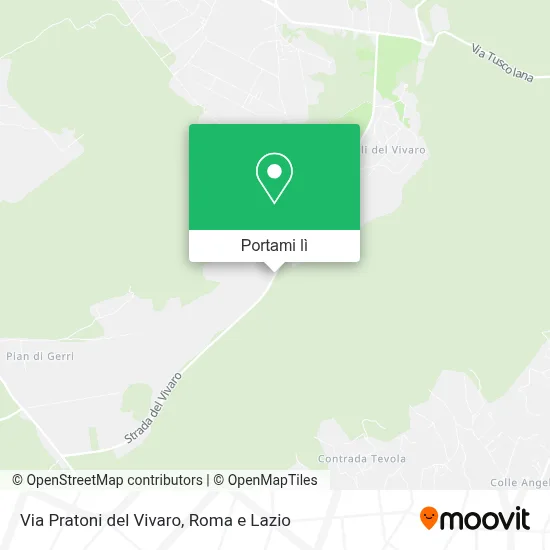 Mappa Via Pratoni del Vivaro