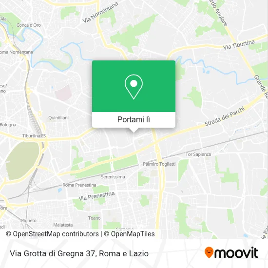 Mappa Via Grotta di Gregna 37