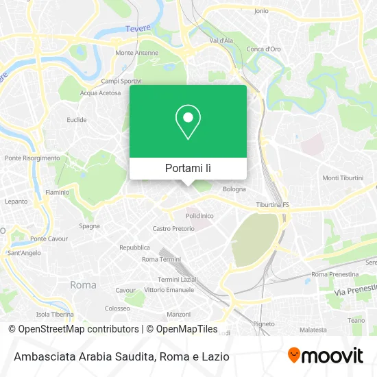 Mappa Ambasciata Arabia Saudita
