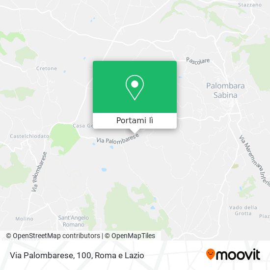 Mappa Via Palombarese, 100