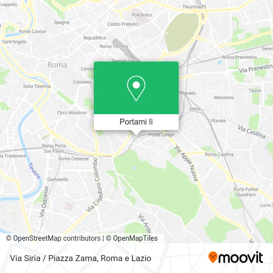 Mappa Via Siria / Piazza Zama
