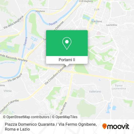 Mappa Piazza Domenico Quaranta / Via Fermo Ognibene