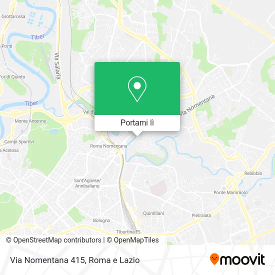 Mappa Via Nomentana  415