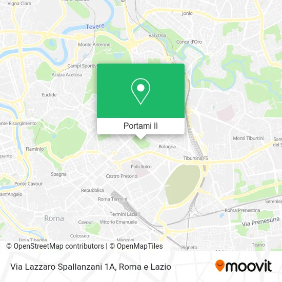 Mappa Via Lazzaro Spallanzani  1A