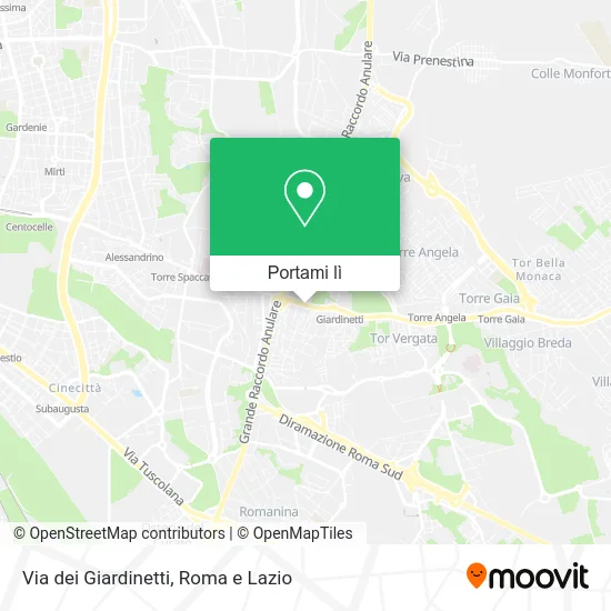 Mappa Via dei Giardinetti