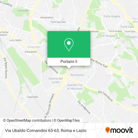 Mappa Via Ubaldo Comandini 65-63