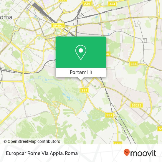 Mappa Europcar Rome Via Appia