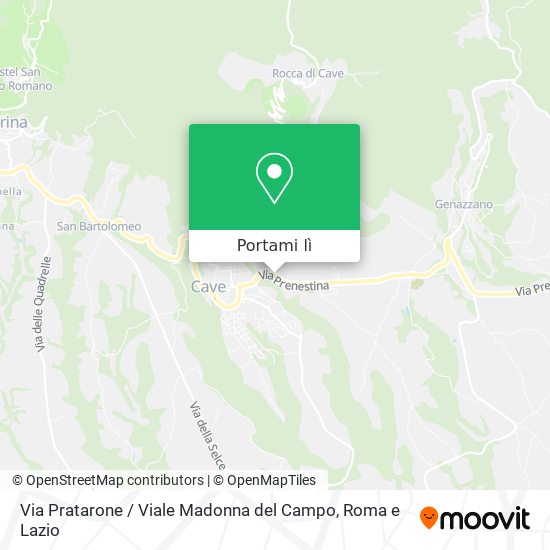 Mappa Via Pratarone / Viale Madonna del Campo