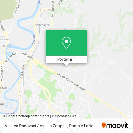 Mappa Via Lea Padovani / Via Lia Zoppelli