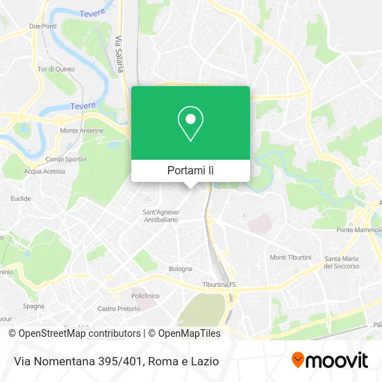 Mappa Via Nomentana 395/401