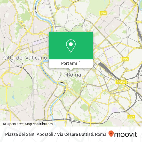 Mappa Piazza dei Santi Apostoli / Via Cesare Battisti