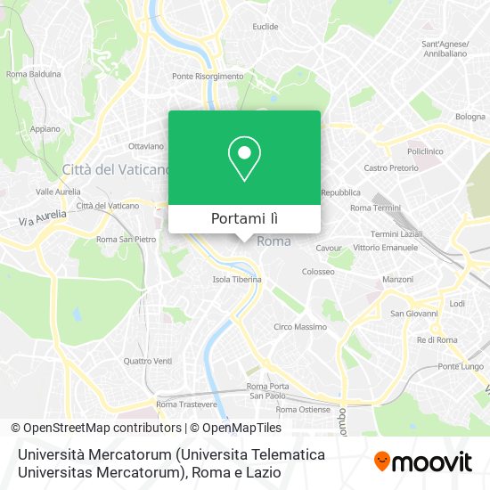 Mappa Università Mercatorum (Universita Telematica Universitas Mercatorum)