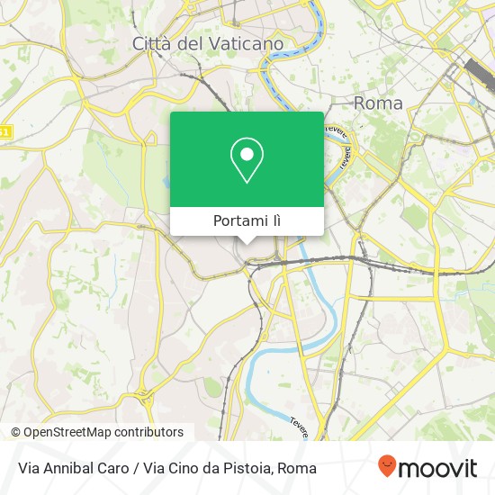 Mappa Via Annibal Caro / Via Cino da Pistoia