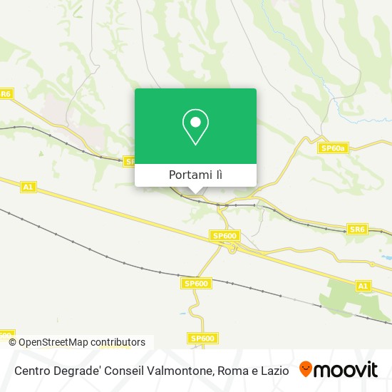 Mappa Centro Degrade' Conseil Valmontone