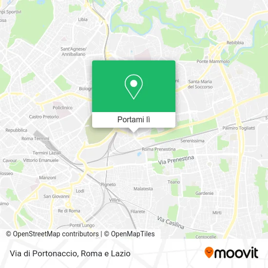 Mappa Via di Portonaccio