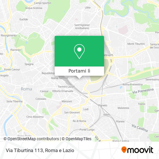 Mappa Via Tiburtina  113