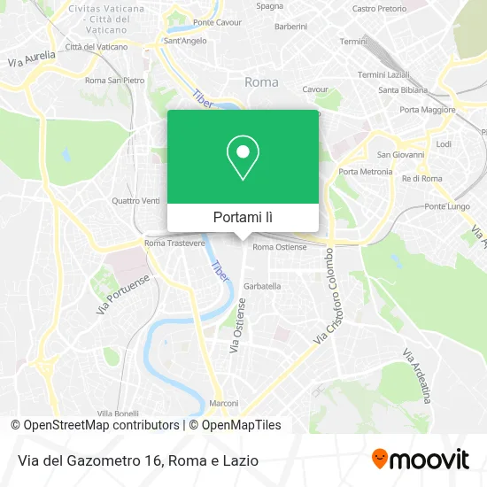 Mappa Via del Gazometro  16
