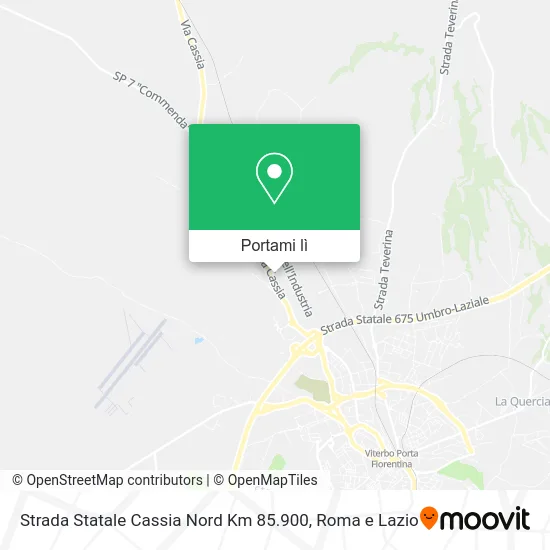 Mappa Strada Statale Cassia Nord Km 85.900