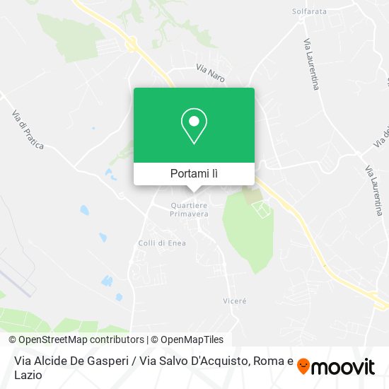 Mappa Via Alcide De Gasperi / Via Salvo D'Acquisto