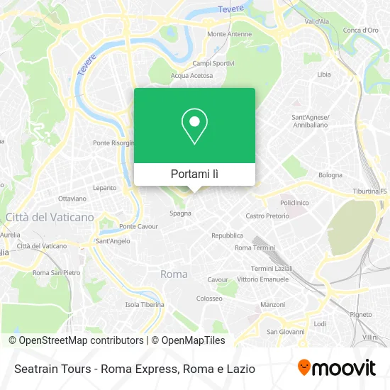 Mappa Seatrain Tours - Roma Express