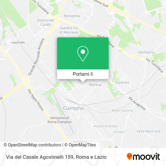Mappa Via del Casale Agostinelli 159