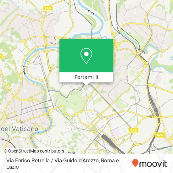 Mappa Via Enrico Petrella / Via Guido d'Arezzo