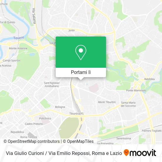 Mappa Via Giulio Curioni / Via Emilio Repossi