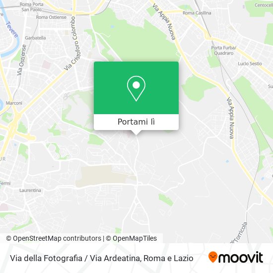 Mappa Via della Fotografia / Via Ardeatina