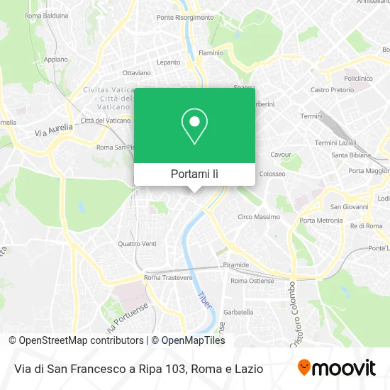 Mappa Via di San Francesco a Ripa  103