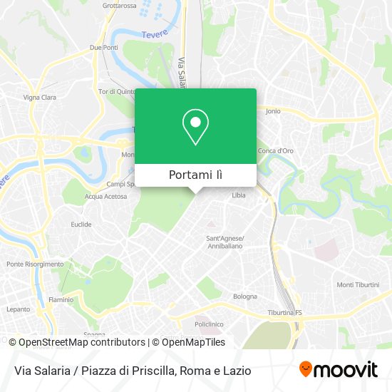 Mappa Via Salaria / Piazza di Priscilla