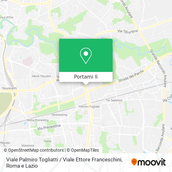 Mappa Viale Palmiro Togliatti / Viale Ettore Franceschini