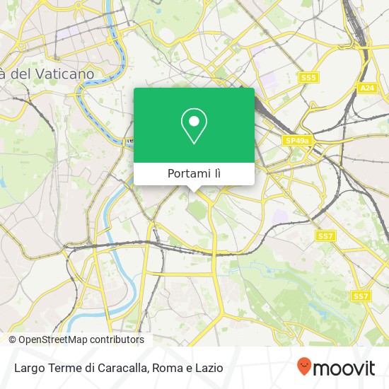 Mappa Largo Terme di Caracalla