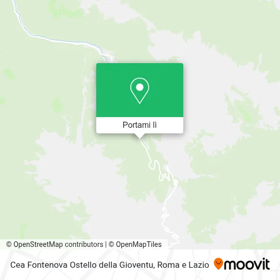 Mappa Cea Fontenova Ostello della Gioventu