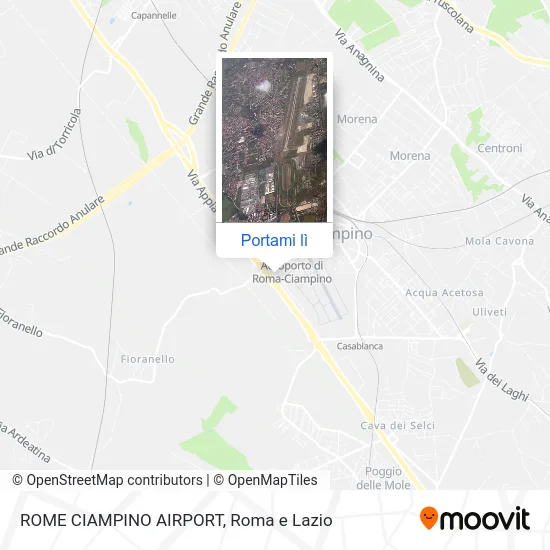 Mappa ROME CIAMPINO AIRPORT