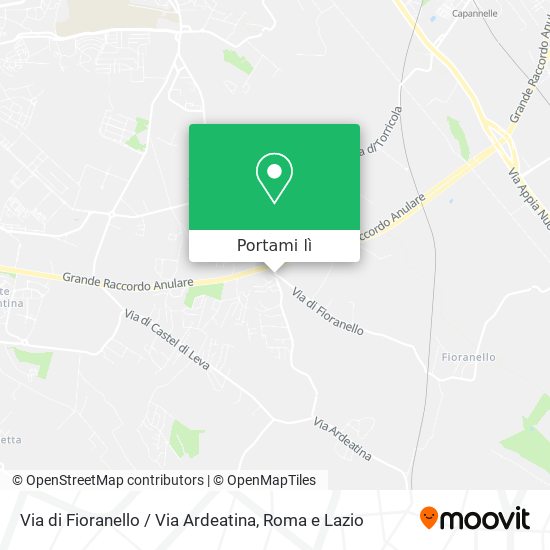 Mappa Via di Fioranello / Via Ardeatina