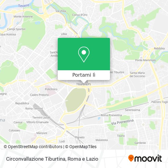 Mappa Circonvallazione Tiburtina