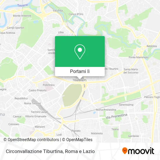 Mappa Circonvallazione Tiburtina